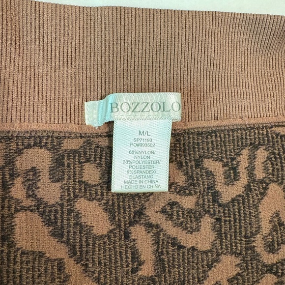 Bozzolo Animal Print Bike Shorts - Brown and Black - Picture 3 of 3